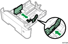 Paper feed tray illustration