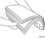 Illustration of fanning the sheets