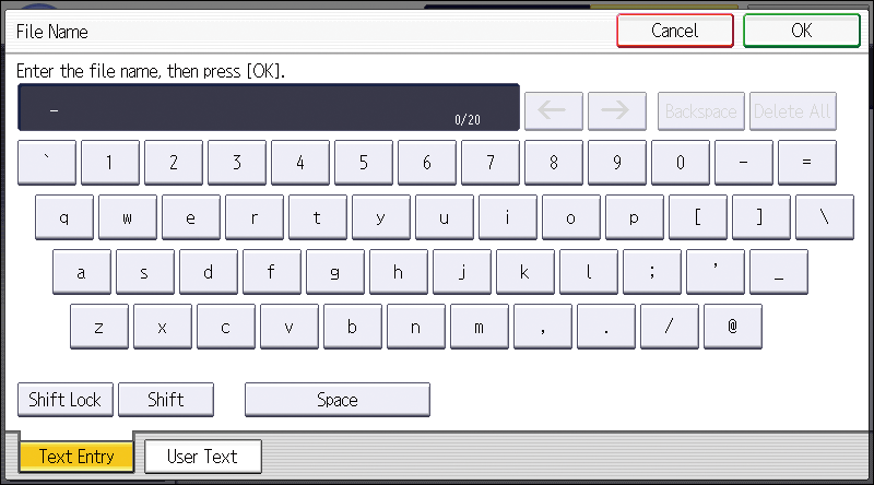 图示：操作面板界面