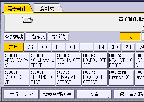 操作面板畫面說明圖