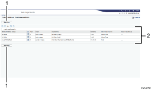 Illustrazione numerata della schermata del browser Web con didascalie numerate