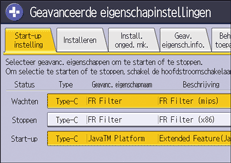 Afbeelding van bedieningspaneel