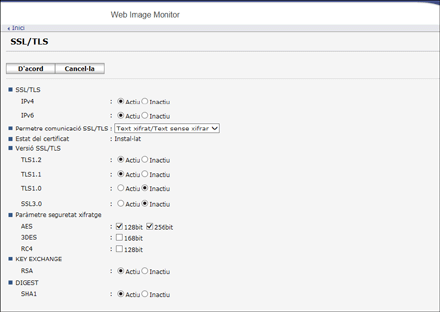 Il·lustració de la pantalla del navegador web