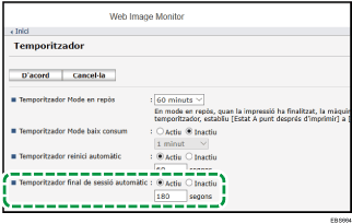Il·lustració de la pantalla del navegador web