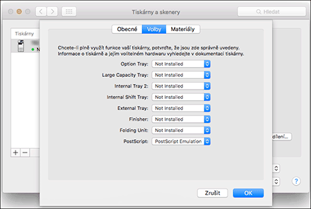 Ilustrace obrazovky ovladače