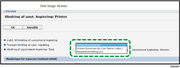 Illustration af skærmbillede i webbrowser