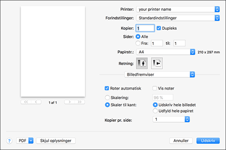 Illustration af driverskærmbillede