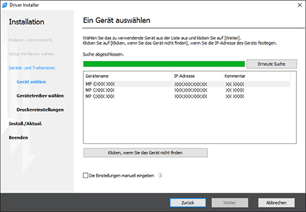 Abbildung für Treiberinstallation