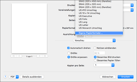 Abbildung Treiberbildschirm
