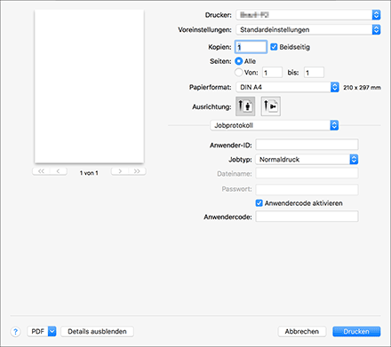 Abbildung Betriebssystembildschirm