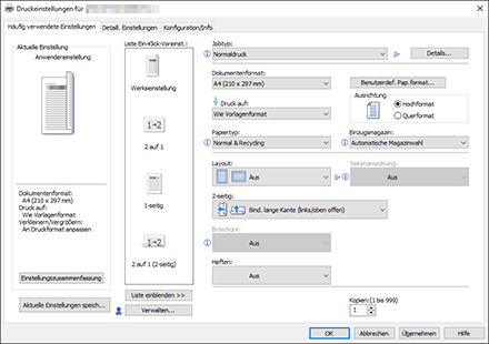 Abbildung Treiberbildschirm