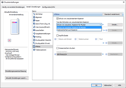 Abbildung Treiberbildschirm