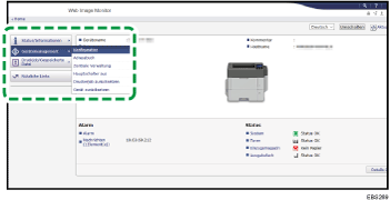 Webbrowser-Bildschirmdarstellung