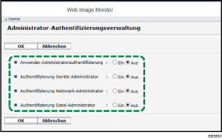 Webbrowser-Bildschirmdarstellung