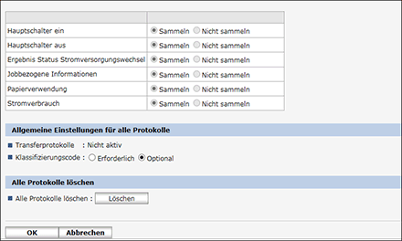 Webbrowser-Bildschirmdarstellung