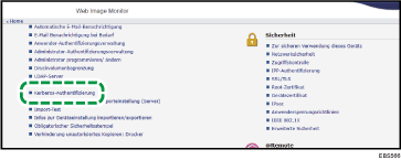 Webbrowser-Bildschirmdarstellung