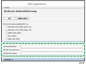 Webbrowser-Bildschirmdarstellung