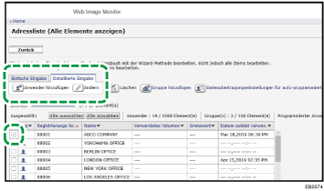 Webbrowser-Bildschirmdarstellung