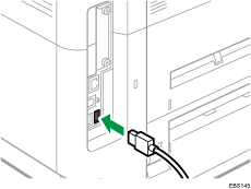 Abbildung Anschluss des USB-Schnittstellenkabels