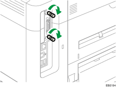 Bild av maskinens baksida