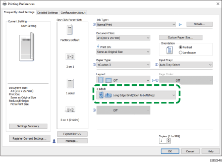 Bild på drivrutinens skärmbild