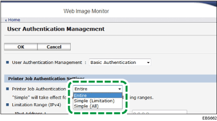 ภาพแสดงหน้าจอแผงควบคุม