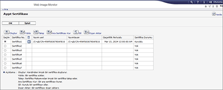 Ağ tarayıcısı ekranı resmi