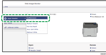 Ağ tarayıcısı ekranı resmi