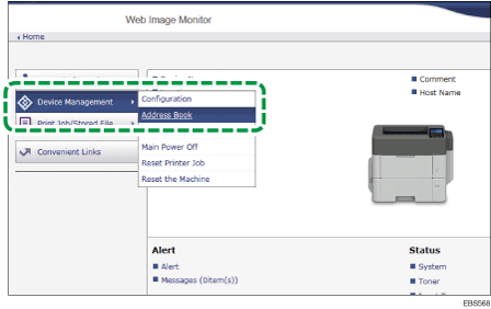 Ağ tarayıcısı ekranı resmi
