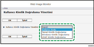 Ağ tarayıcısı ekranı resmi