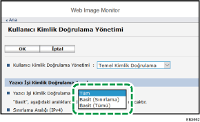 İşletim paneli ekran görseli