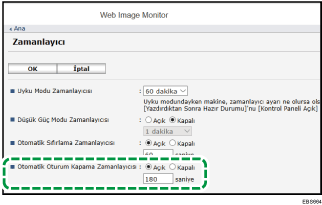 Ağ tarayıcısı ekranı resmi