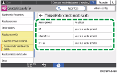 Ilustración de la pantalla del panel de mandos
