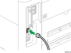 Ilustración de la conexión del cable de Ethernet