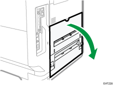 Ilustración de la parte posterior de la máquina