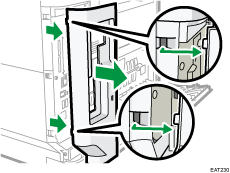 Ilustración de la parte posterior de la máquina