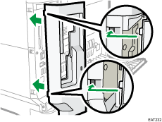 Ilustración de la parte posterior de la máquina