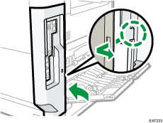 Ilustración de la parte posterior de la máquina