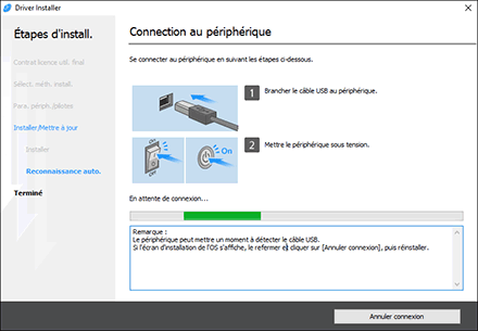 Illustration de l'écran Pilote