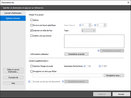 Illustration de l'écran Pilote