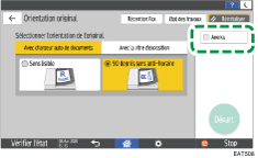 Illustration de l'écran du panneau de commande