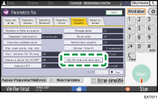 Illustration de l'écran du panneau de commande