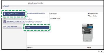 Illustration de l’écran du navigateur Web