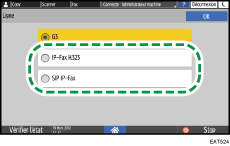 Illustration de l'écran du panneau de commande