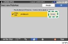 Illustration de l'écran du panneau de commande