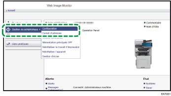 Illustration de l’écran du navigateur Web