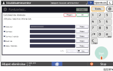 A kezelőpanel ismertetése