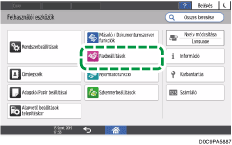A kezelőpanel ismertetése