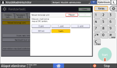 A kezelőpanel ismertetése