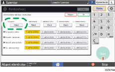 A kezelőpanel ismertetése